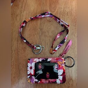 Vera Bradley ID/wallet with lanyard